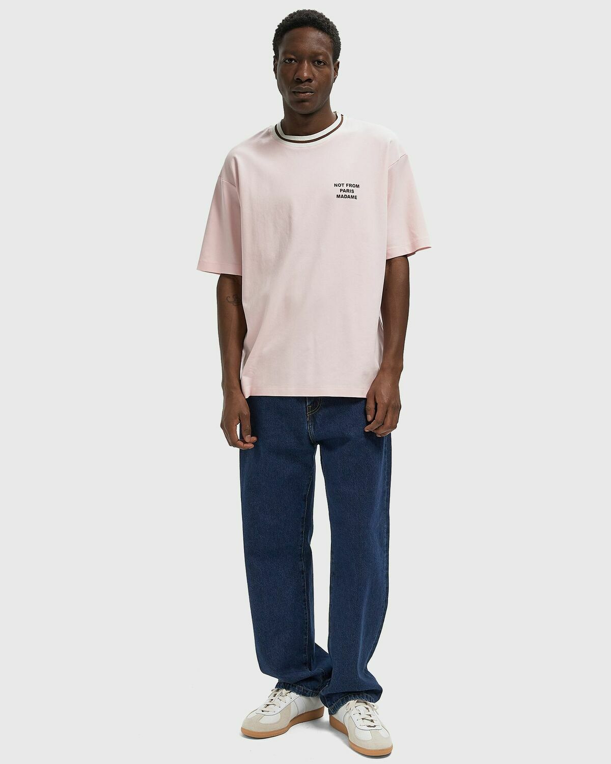 Drôle de Monsieur Slogan Sport Tee pink Mens Shortsleefe