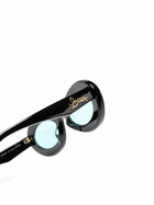 LOEWE EYEWEAR Black Loop Oval-Frame Sunglasses