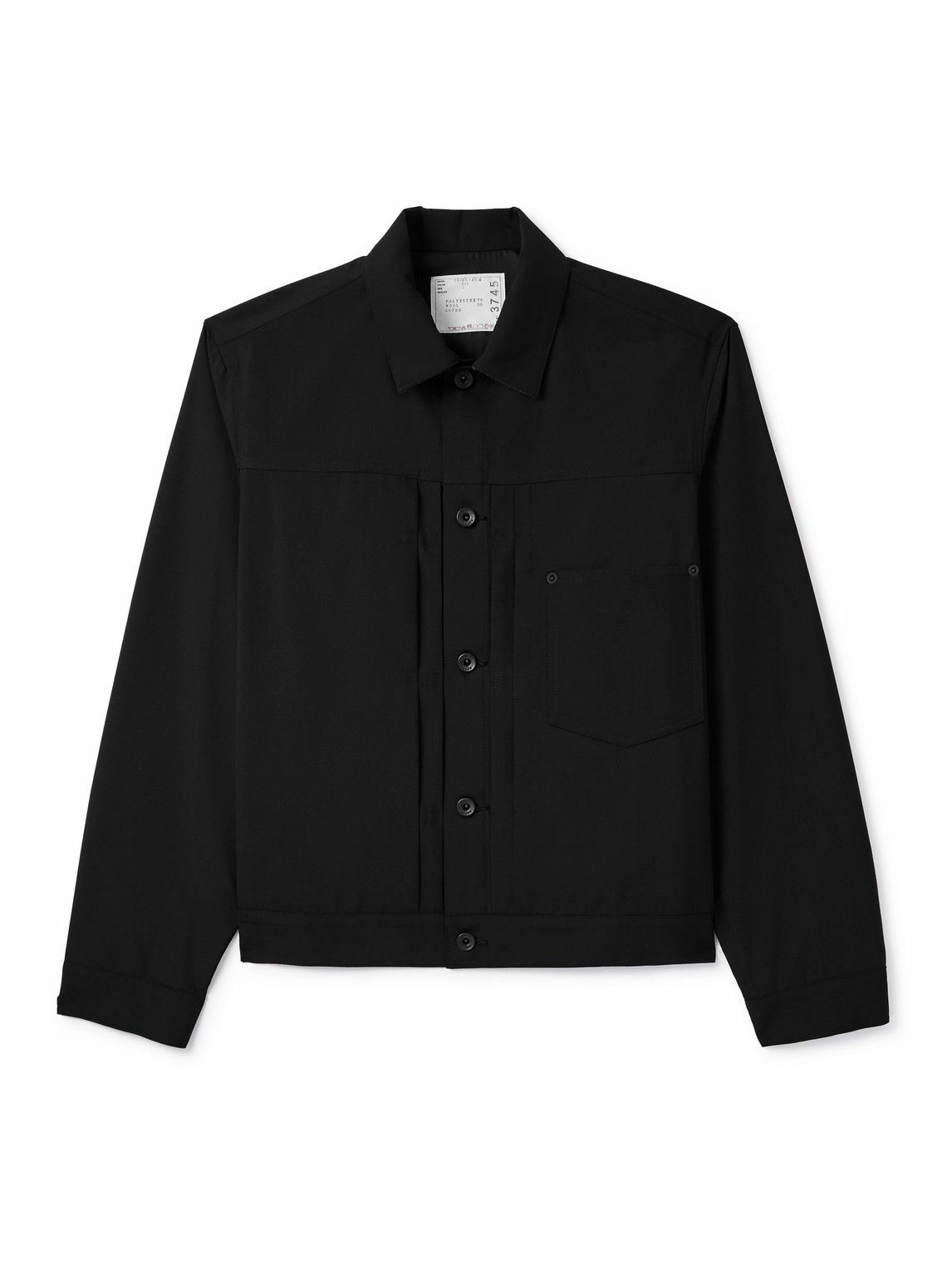 sacai Black Chalk Stripe Hoodie Sacai