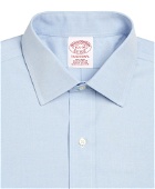 Brooks Brothers Men's Traditional Extra-Relaxed-Fit Dress Shirt, Non-Iron Spread Collar | Light Blue