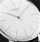 Junghans - Max Bill Automatic 38mm Stainless Steel and Leather Watch, Ref. No. 027/3501.00 - White