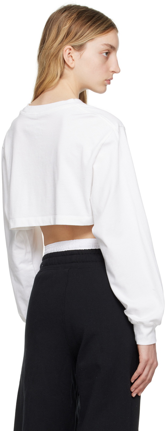 White cropped outlet nike shirt