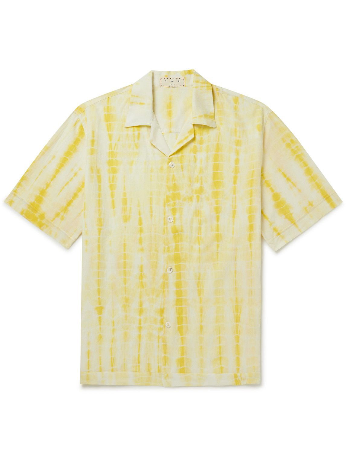 Photo: SMR Days - Bakoven Camp-Collar Tie-Dyed Organic Cotton Shirt - Yellow