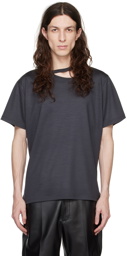 LGN Louis Gabriel Nouchi Gray Asymmetrical Opening T-Shirt