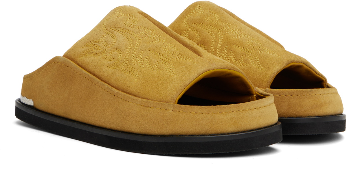 Toga Virilis Tan Embroidered Sandals