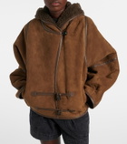 Isabel Marant Amiel leather-trimmed suede jacket