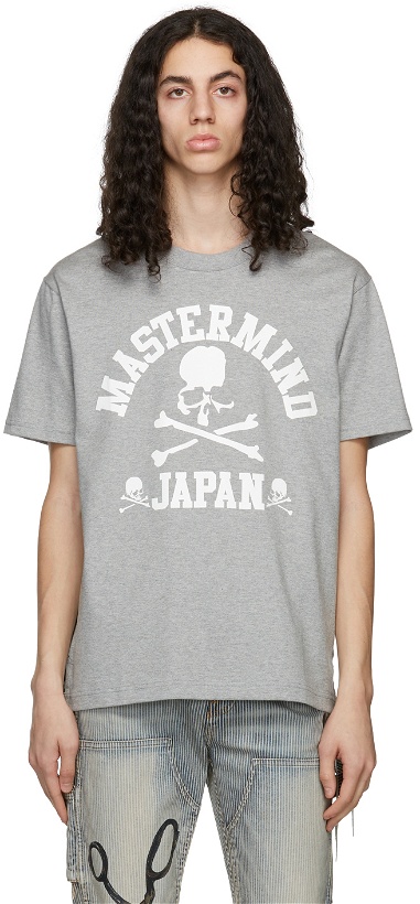 Photo: mastermind JAPAN Grey Cotton T-Shirt
