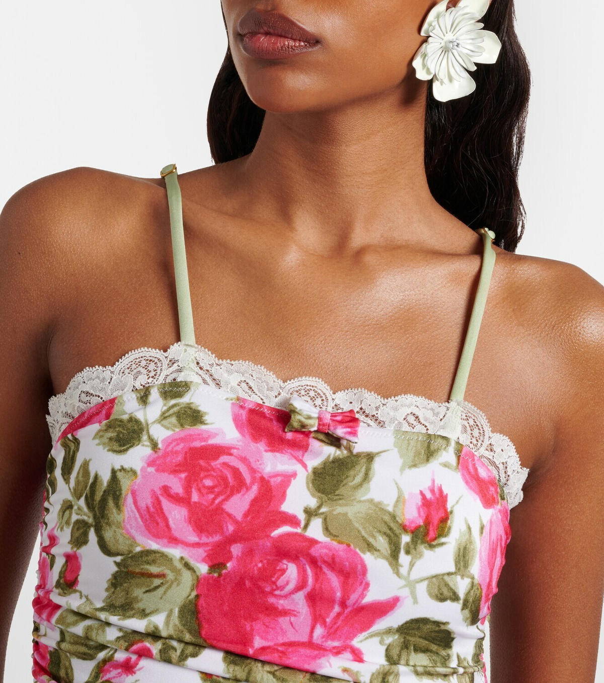 Chloé Floral ruched bodysuit