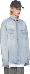 VTMNTS Blue Flap Pocket Denim Shirt