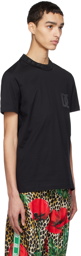 Dolce & Gabbana Black Jacquard Crewneck T-Shirt