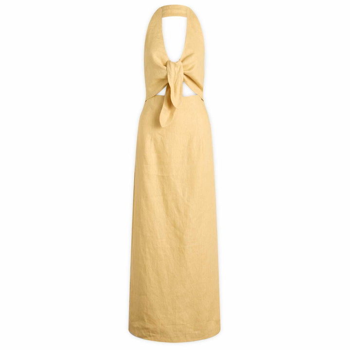 SIR. Women's Tamara Tie Linen Midi Dress in Ivory SIR.