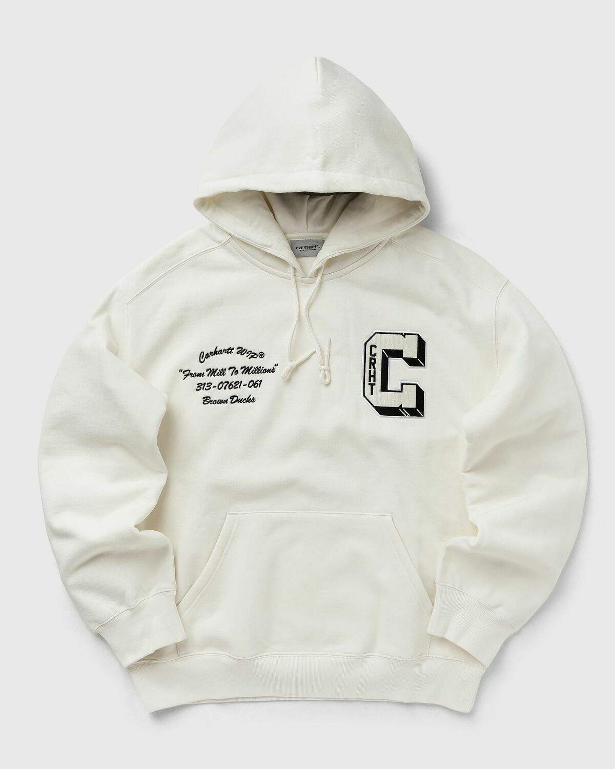 Carhartt Wip Hooded Brown Ducks Sweat White Hoodies Carhartt WIP