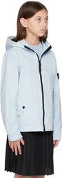 Stone Island Junior Kids Blue Stretch Cotton Jacket