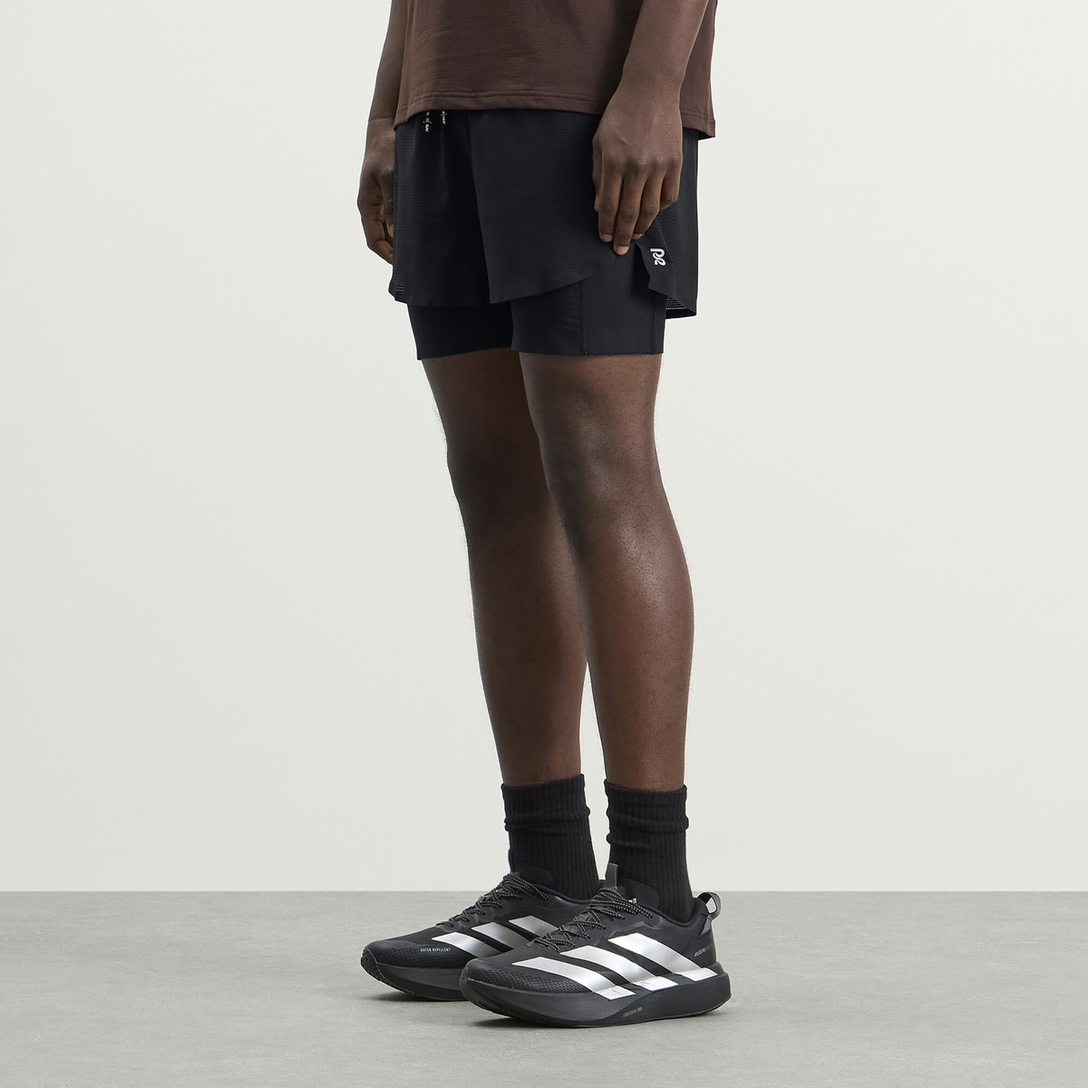 Bandit Men's Men’s 2 in 1 Shorts with Seamless Mesh Liner in Black
