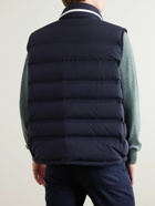 Brunello Cucinelli - Quilted Shell Hooded Down Gilet - Blue