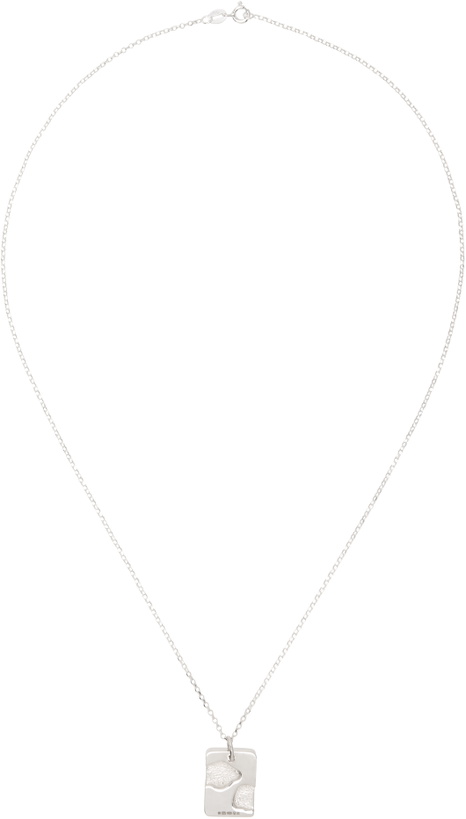 Photo: Ellie Mercer Silver Two Piece Texture Dog Tag Necklace
