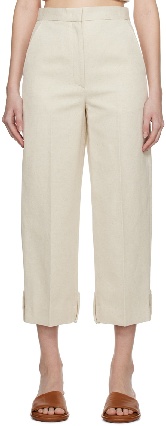 Recto Off-White Roll Up Trousers Recto