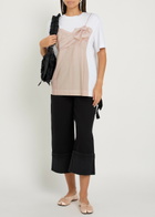 Simone Rocha Turn-up Straight-leg Cropped Jeans Black