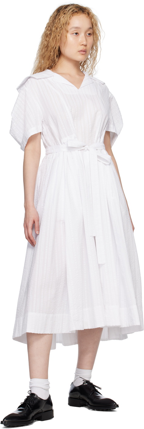 MINJUKIM White Butterfly Midi Dress