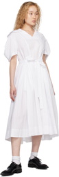MINJUKIM White Butterfly Midi Dress