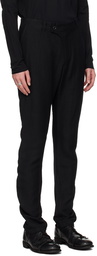 DEVOA Black Curved Trousers