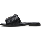 GANNI Black Sue Triple Flat Sandals