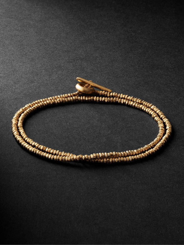 Photo: M. Cohen - The Binary Gold Beaded Wrap Bracelet - Gold