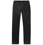 Nudie Jeans - Lean Dean Slim-Fit Coated Organic Stretch-Denim Jeans - Black