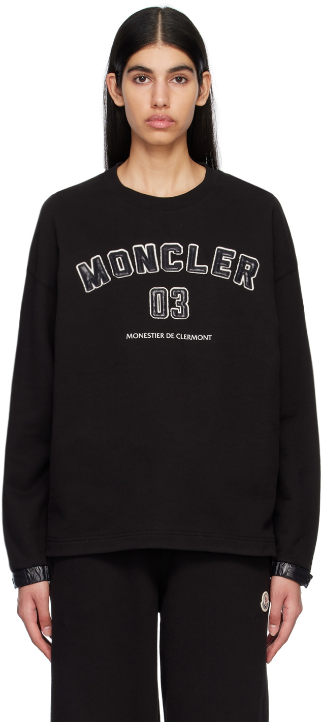 Moncler Black Bonded Sweatshirt Moncler