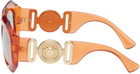 Versace Orange Maxi Medusa Biggie Squared Sunglasses
