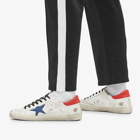 Golden Goose Men's Superstar Leather Sneakers in White/Bluette/Red
