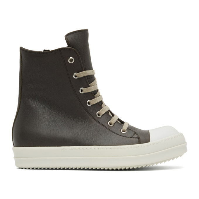 Photo: Rick Owens Brown Performa High Sneakers