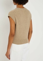 Guest In Residence Ribbed Cashmere Vest Taupe