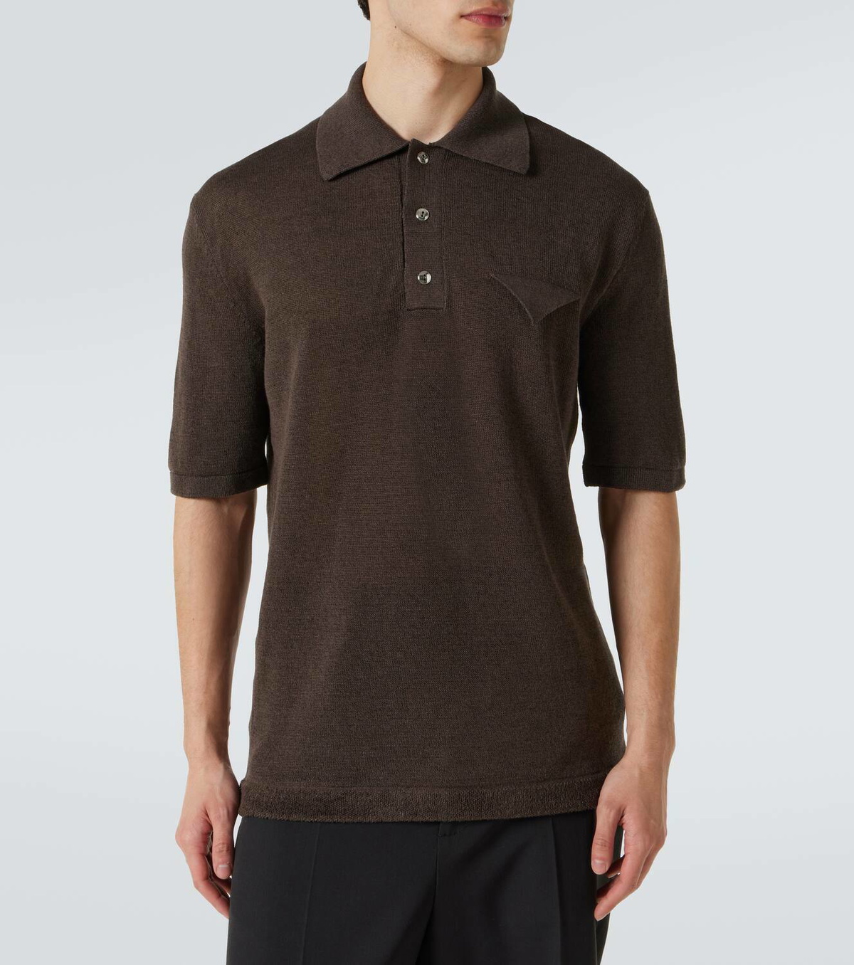 Bottega Veneta Linen polo shirt