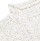 Ralph Lauren Purple Label - Cable-Knit Wool and Cashmere-Blend Mock-Neck Sweater - Men - Ivory