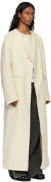 Stanley Raffington Off-White Collarless Coat