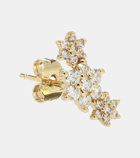 Maria Tash Three Flower Garland 14kt gold single earring with diamonds