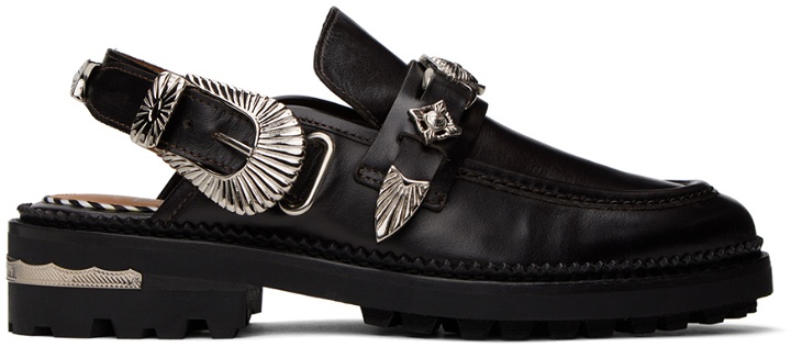 Photo: Toga Pulla SSENSE Exclusive Brown Leather Loafers