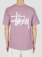 Basic Logo Print T-Shirt in Purple