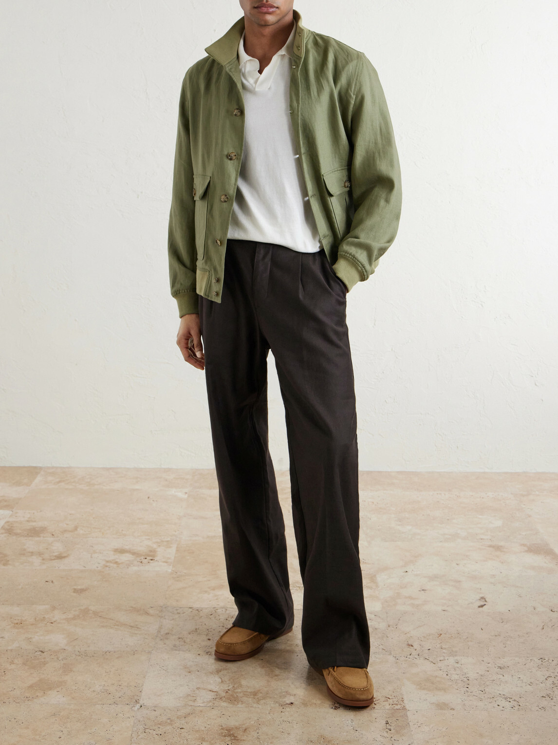Valstar - Valstarino Linen Bomber Jacket - Green