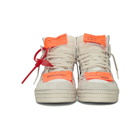 Off-White White and Green Glitter Off-Court 3.0 Sneakers