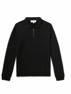 Derek Rose - Quinn Cotton and Modal-Blend Jersey Half-Zip Sweatshirt - Black