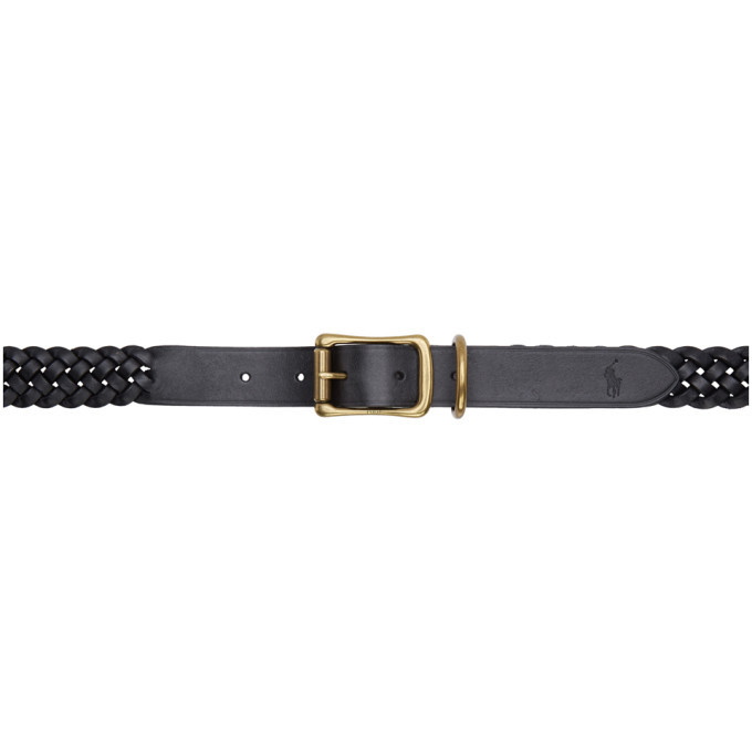 Photo: Polo Ralph Lauren Black Braided Leather Belt