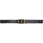 Polo Ralph Lauren Black Braided Leather Belt