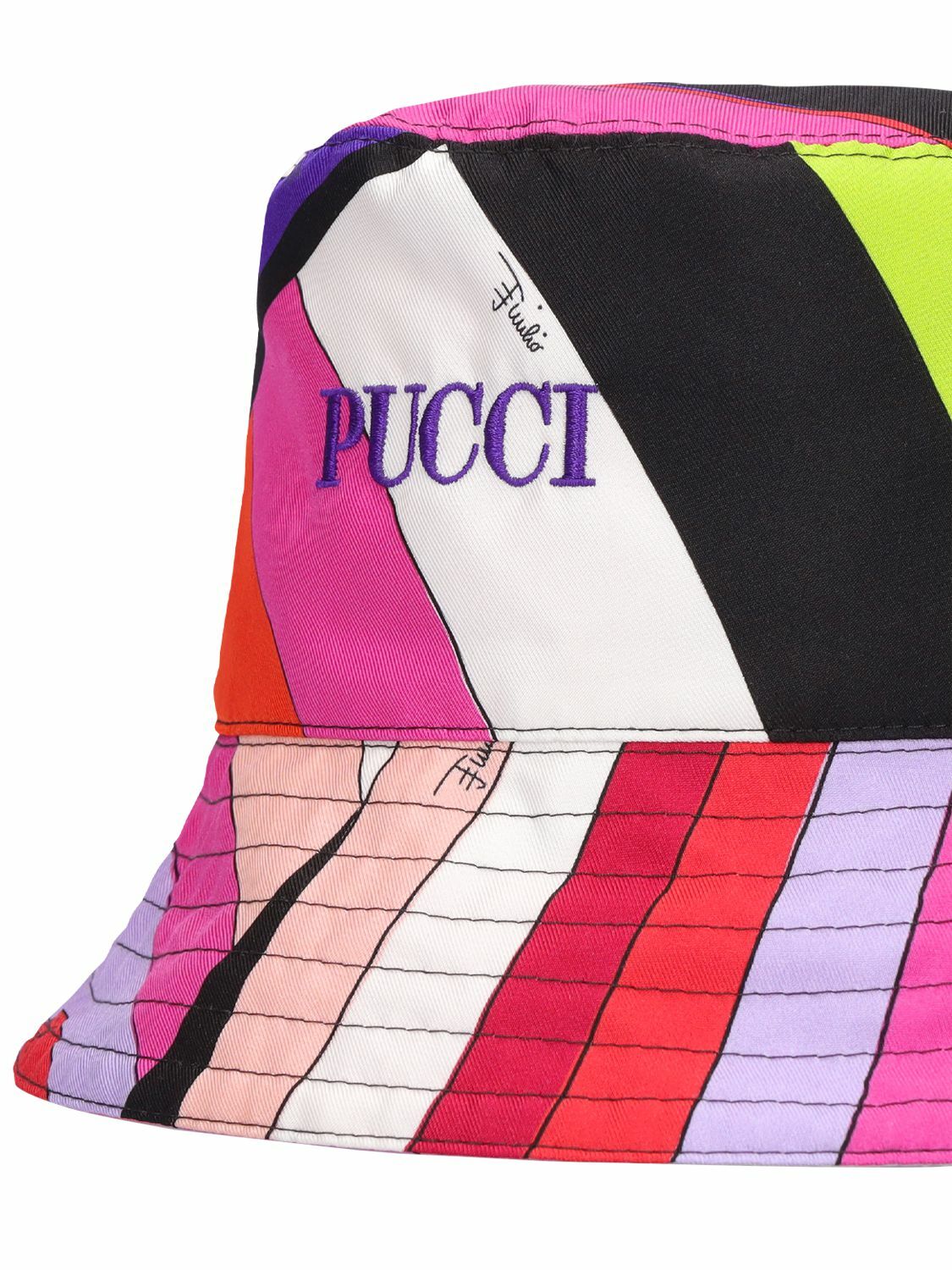 PUCCI Reversible Silk Bucket Hat Emilio Pucci