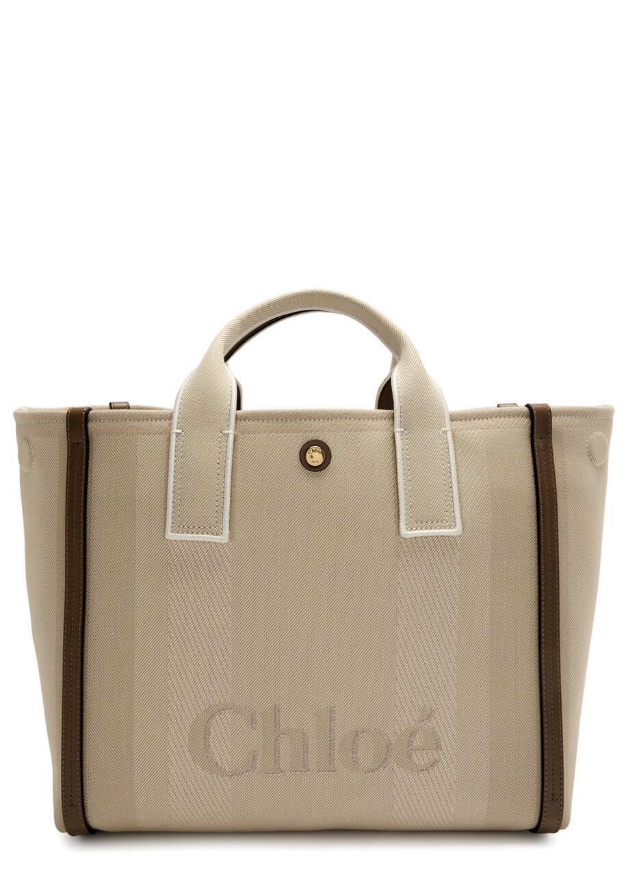 Chloe Carry Canvas Tote - Beige - One Size