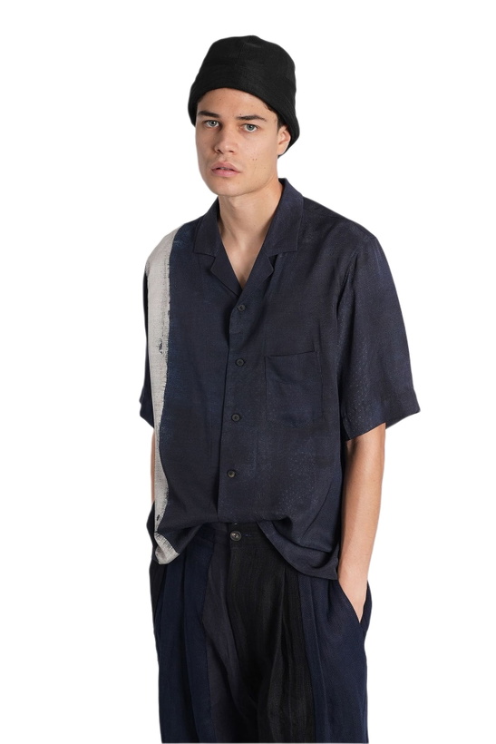 Photo: Ziggy Chen Shirt In Blue Silk
