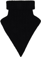 The Letters Black Grunge Neck Warmer