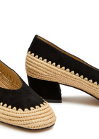 Gabriela Hearst Strength 40 Raffia and Suede Pumps