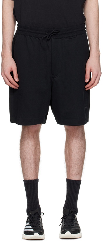 Photo: Y-3 Black Loose-Fit Shorts